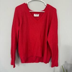 Old Navy Red V-Neck Sweater